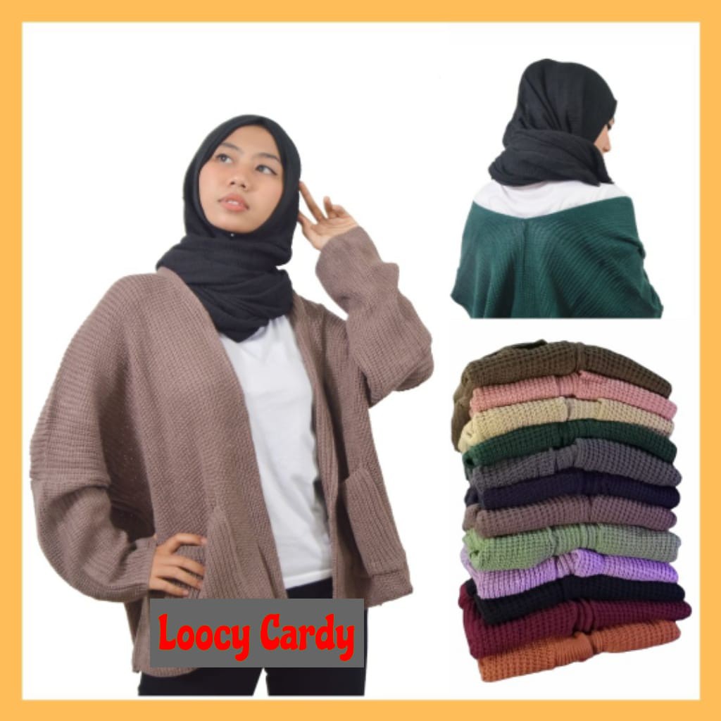 [ DISKON ]  LOOCY CARDY 7GET OVERSIZE / CARDIGAN RAJUT TEBAL / PREMIUM /  KARDIGAN RAJUT WANITA / KARDIGAN RAJUT OVERSIZE