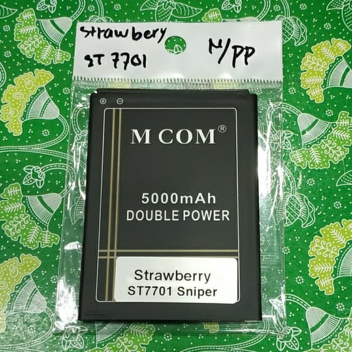 DISKON BATERAI STRAWBERRY ST7701 SNIPER DOUBLE POWER BATTERY BATTLE MANTAP