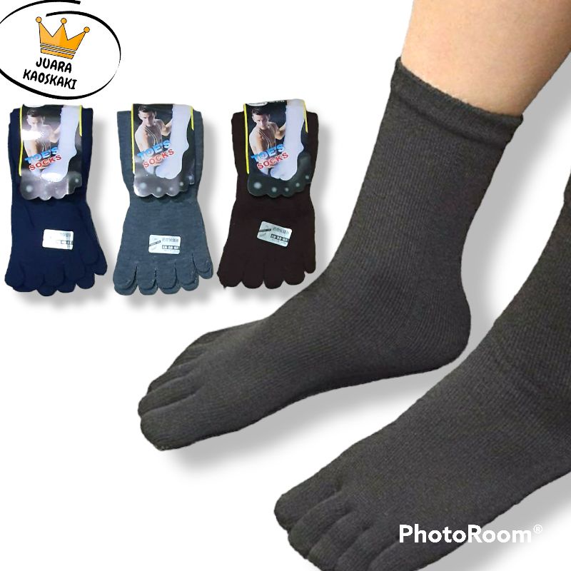 Kaos kaki Pendek Polos Lima Jari Pria Wanita Dewasa Premium Katun