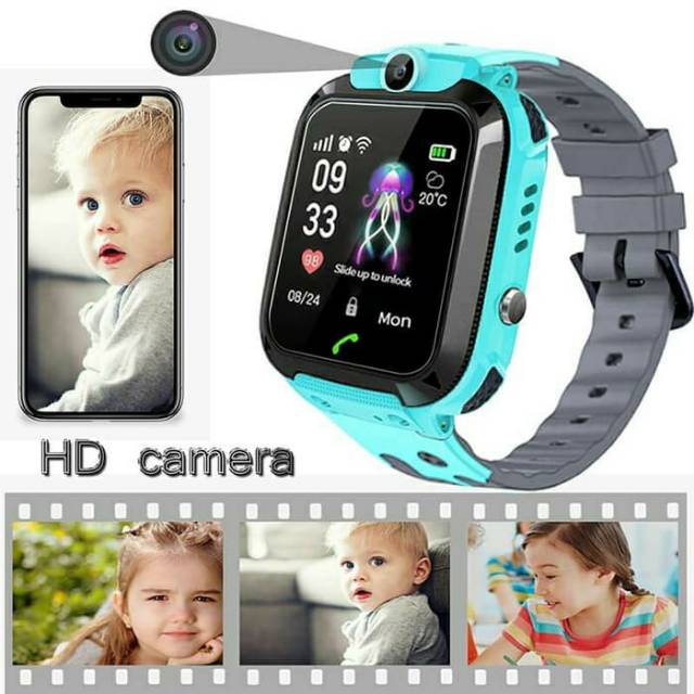 Q15  [Ready stock] smart watch Tahan air jam tangan pintar anak-anak, layar sentuh telepon GPS/SOS