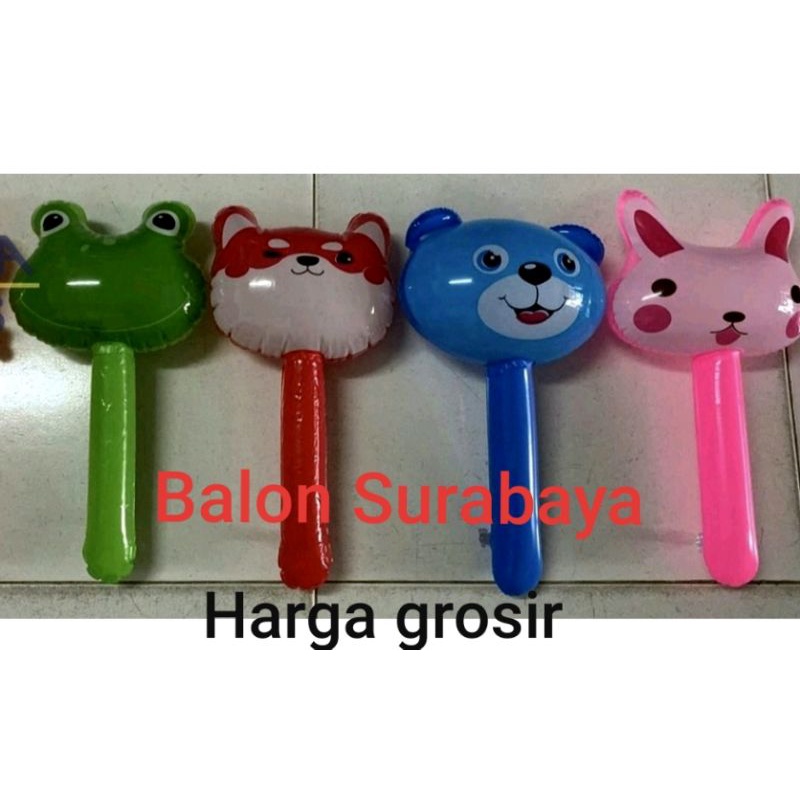 Mainan anak palu tiup karakter balon mainan