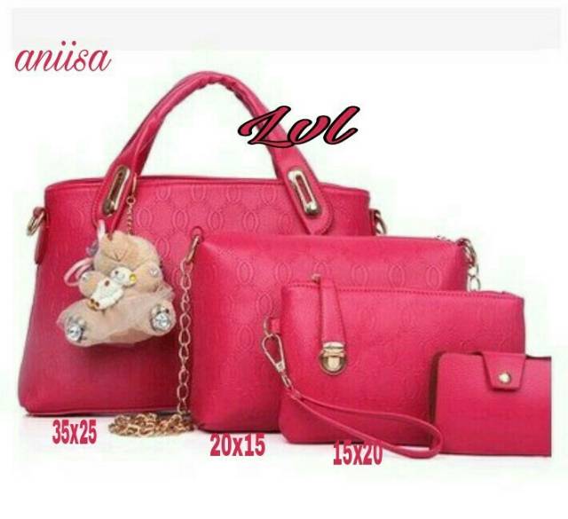 Fashion handbag 4in1 aniisa/fashion wanita /tas handbag 1set murah