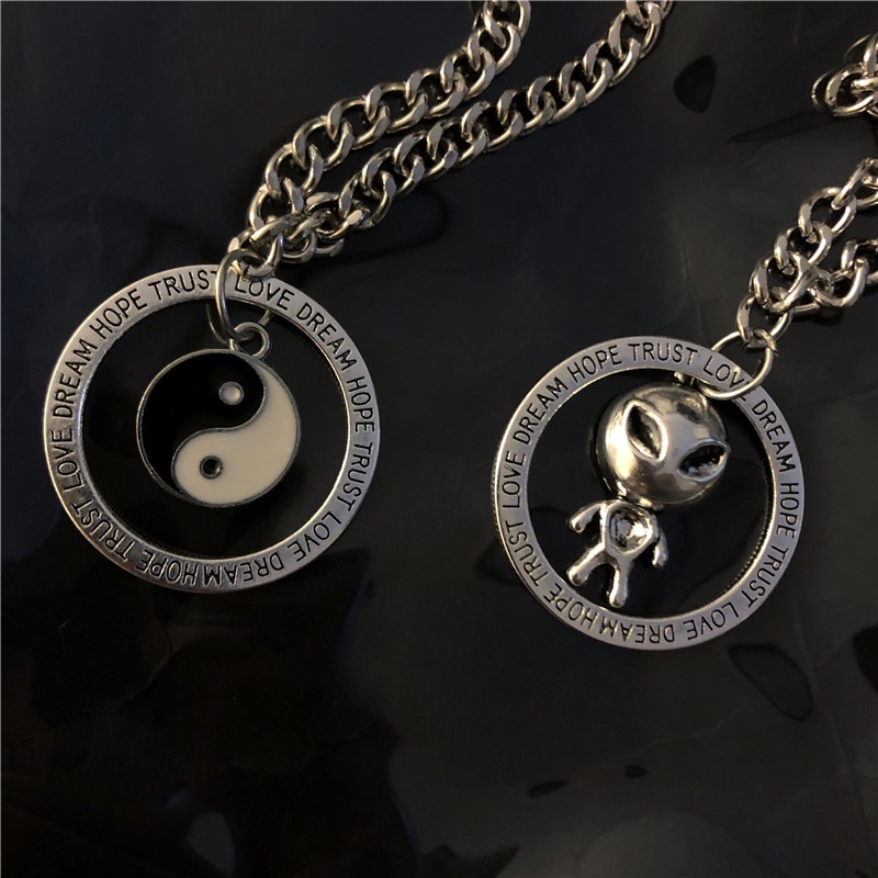 Necklace Accessories Alien Tai Chi Pendant Hip Hop Trend Bungee