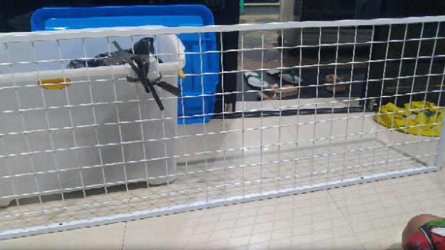 Wiremesh 50x150cm + H5 Wall Putih Kawat Ram Dinding Wire Grid