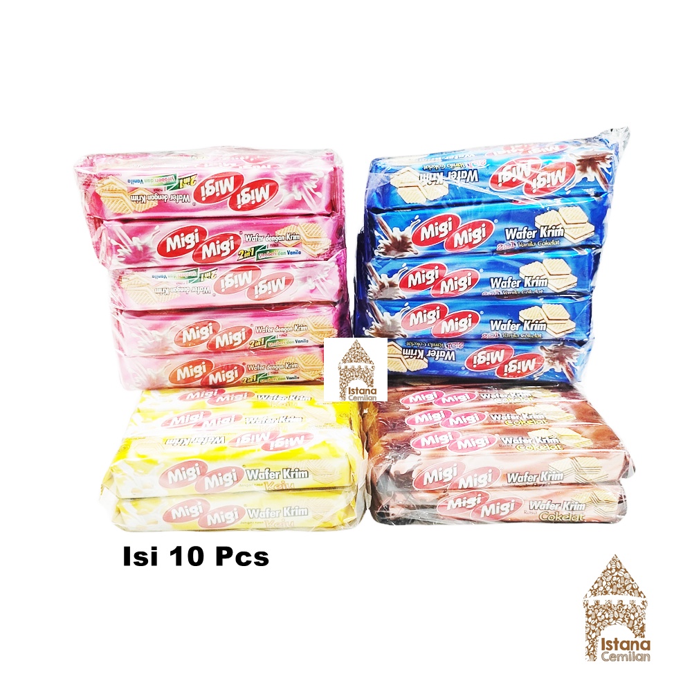 Migi Migi Wafer Krim PACK (isi 10 pcs) | Momogi Wafer