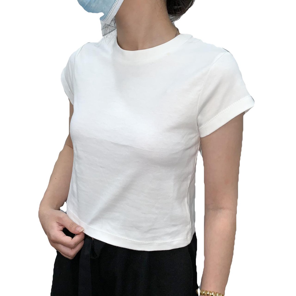 GROSIR MIKA TOP / KAOS BASIC WANITA / BAJU WANITA / CROP TEE FASHION WANITA / BAJU KATUN #1143