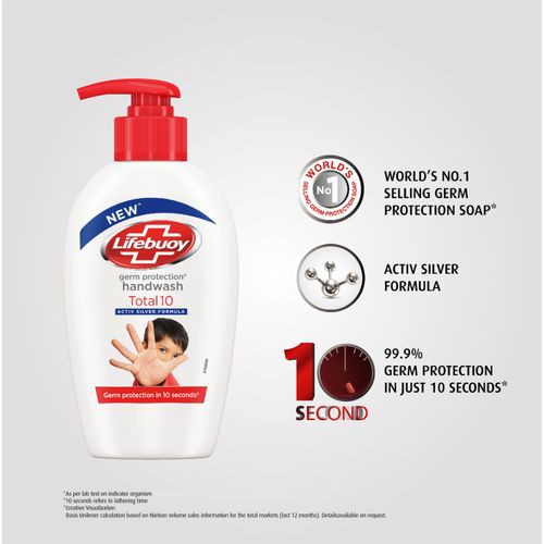 Lifebuoy Handwash Total 10 Botol Pump 200ml