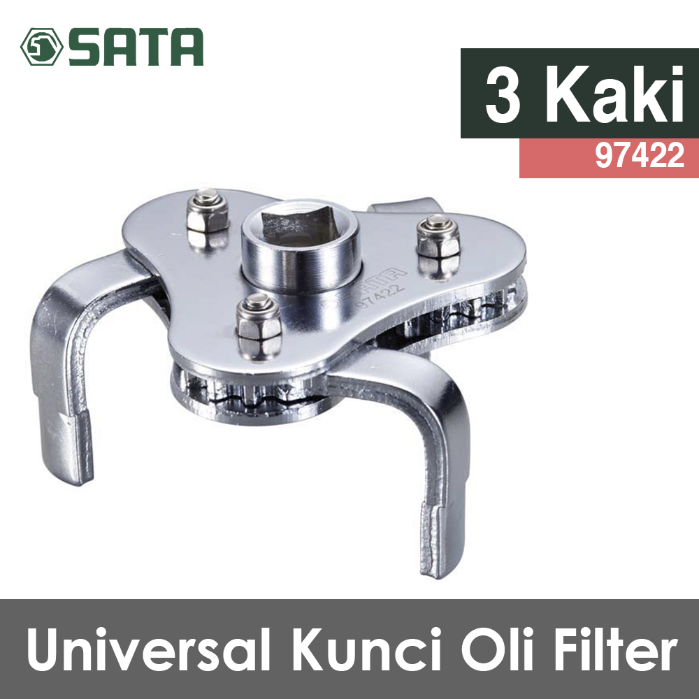 SATA Universal 3 Jaw Oil Filter Wrench Kunci Oli Filter 97422