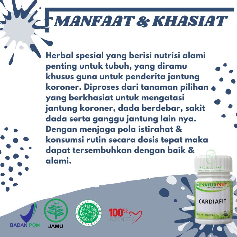 CARDIAFIT Obat Herbal Jantung Koroner Dengan Gejala Nyeri Dada Dan Berdebar Serta Sesak Nafas Obat Herbal Jantung Berdebar Obat Jantung CORONER Obat Jantung Ampuh-4