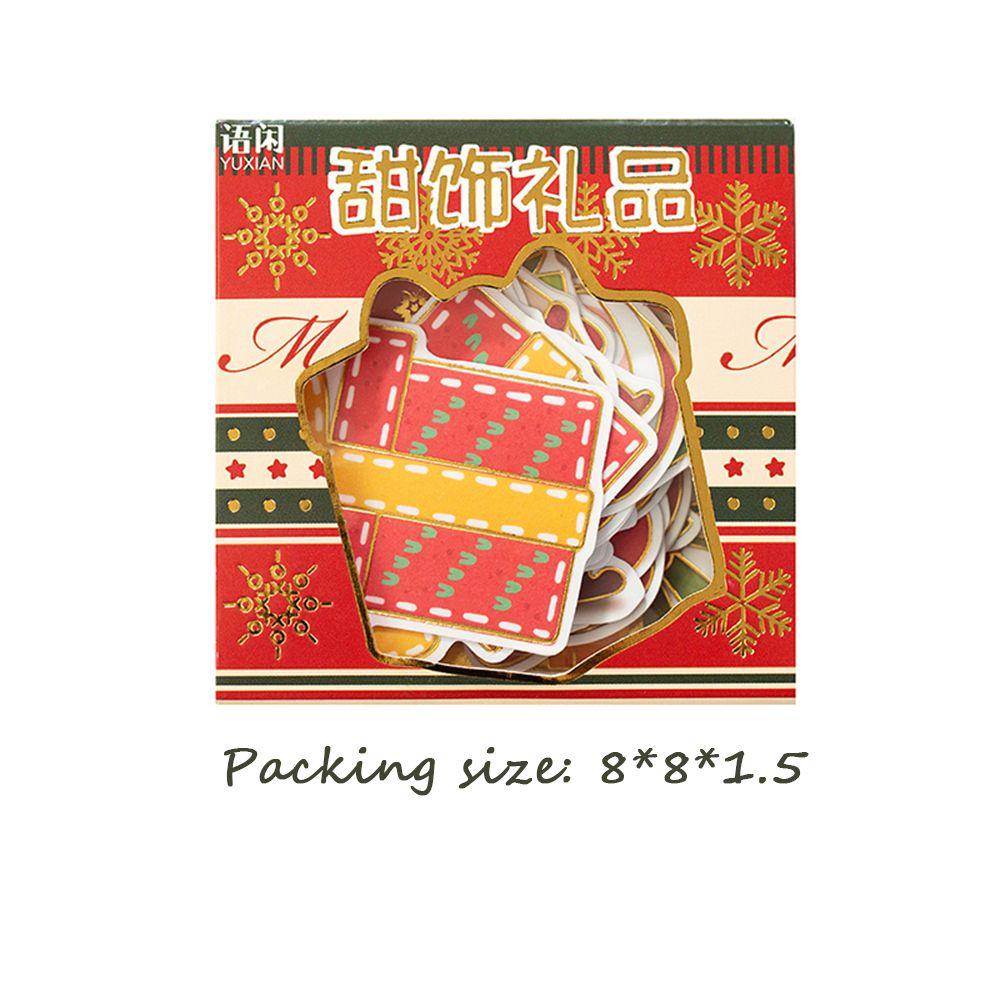 Solighter Stiker Natal DIY Dekorasi Foto Scrapbooking Tangan Akun Masking Tape Alat Tulis Stationery Dekorasi