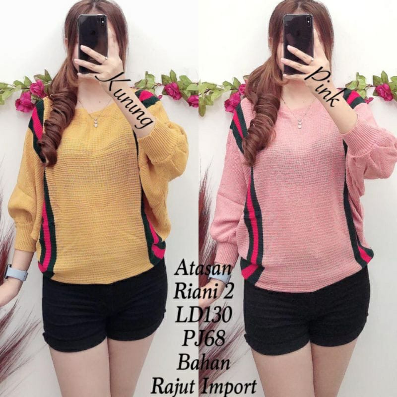 TERMURAH | SWEATER BLOUSE | RAJUT KALONG INDAH | PAKAIAN INPORT WANITA