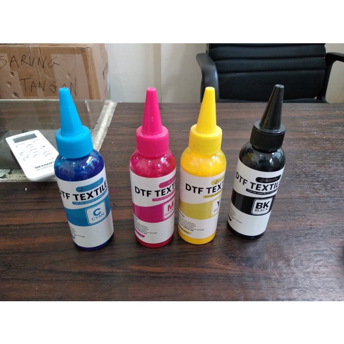 

Diskon Tinta Dtf Cmyk And White Textile Merk I-Transfer. Tinta Super Awet Bagus