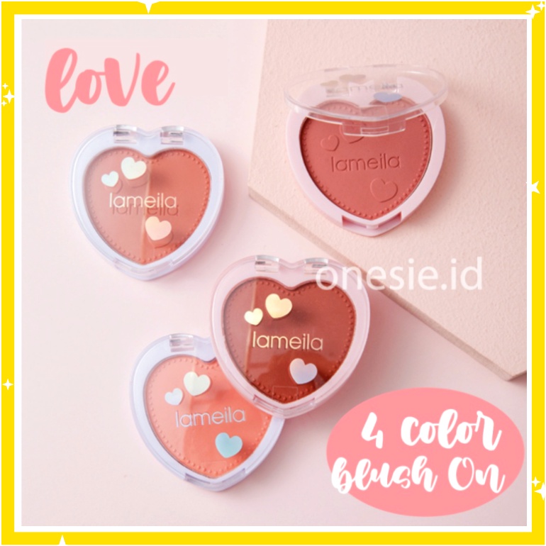 LAMEILA Love Natural Orange Pink Rouge Blush 4 Color Blush On LA058 5107