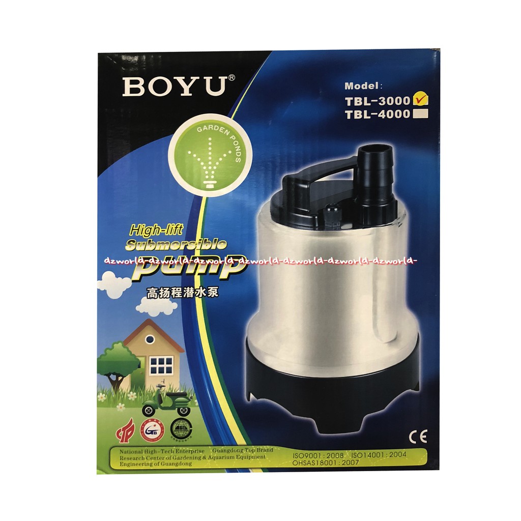 Boyu High Lift Submesible Pump TBL 3000 Pompa Air Aquarium Pompa Celup Kolam