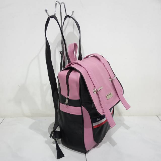 Tas Punggung Backpack Anak Perempuan Espirit Pink SD SMP SMA Hits Simple Murah Tebal Kuat Original