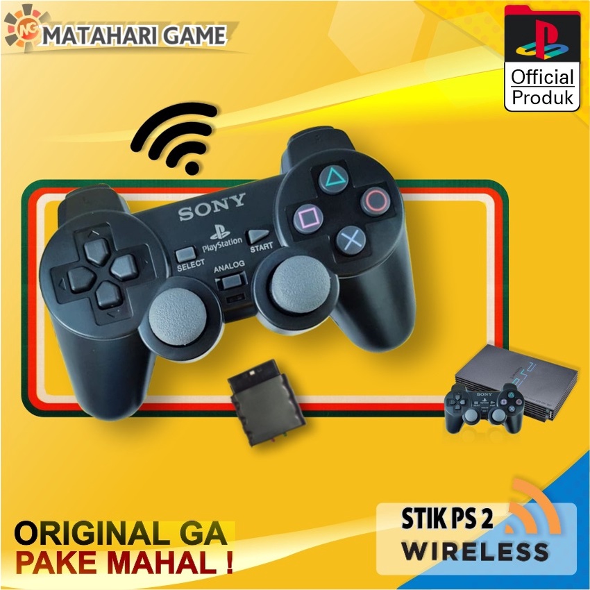 Stik Stick PS2 Wireless Sony Original Pabrik Hitam