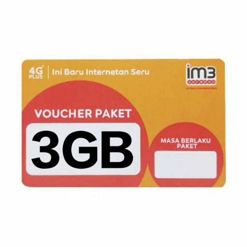 VOUCHER IM3 3GB FREEDOM INTERNET