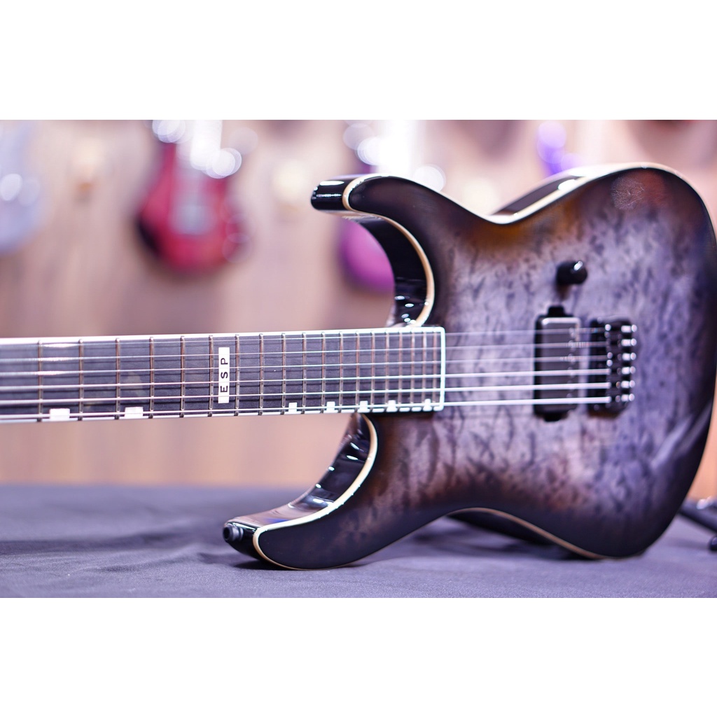 ESP E-II M-I THRU NT QM See thru black burst ES6920213