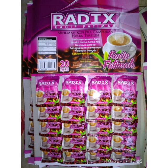 

Kopi radix kacip fatimah hpa 20 sachet per papan bukan hpai rumput Fatimah