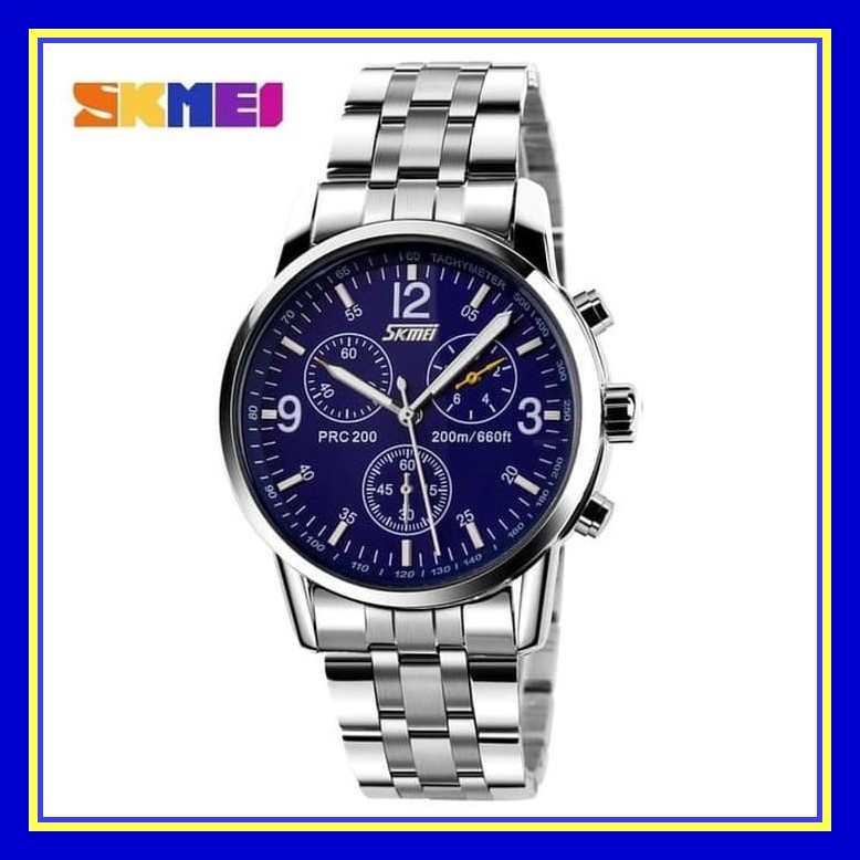 Jm Tangan Tanggan Pria Cowok Cowo Anti Air Tahan Air Water Resist BH194 Jam Tangan Pria / Skmei 9070