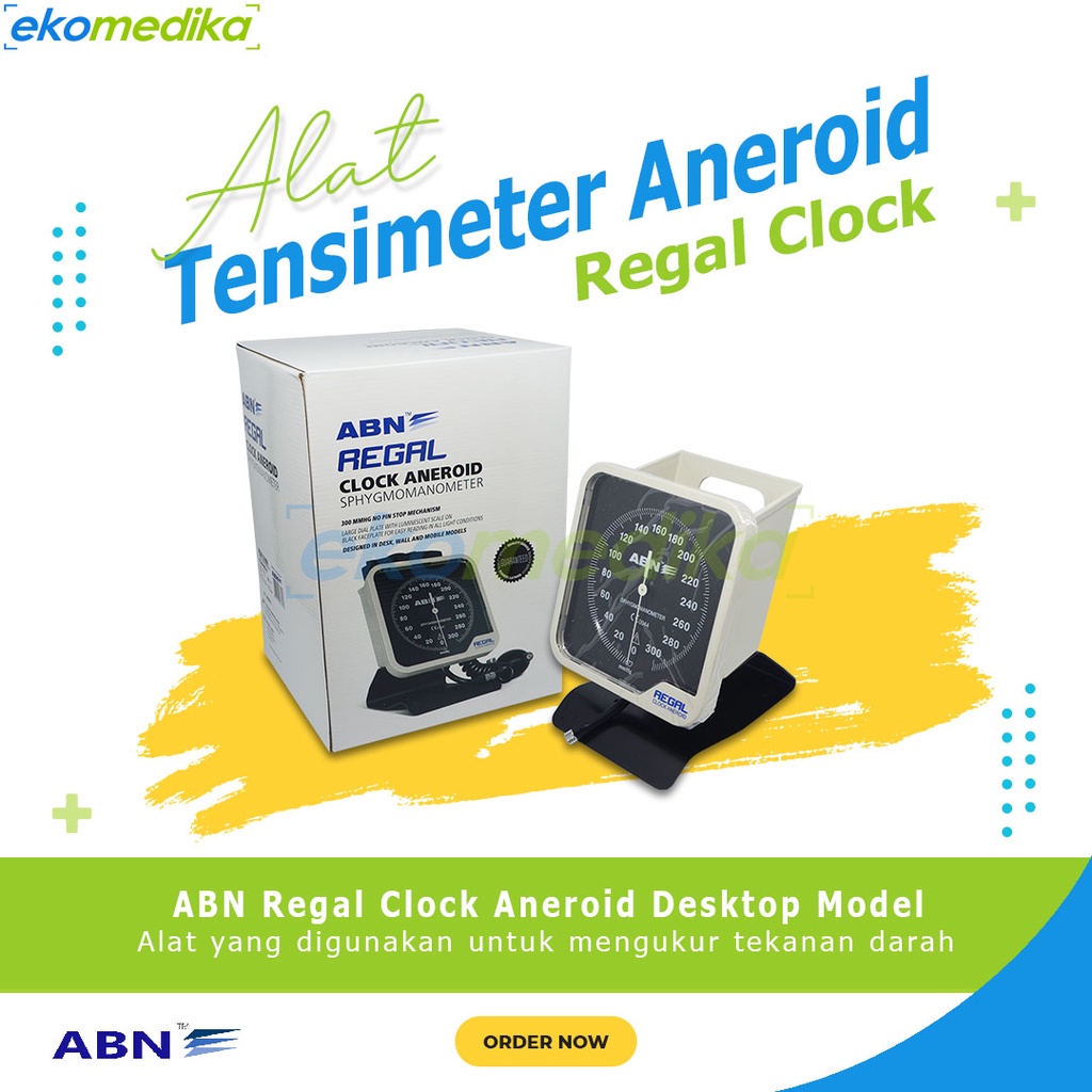 Tensi Aneroid ABN Regal Clock Aneroid Desk - Tensimeter Manual Jarum ABN REGAL Desktop - Alat Ukur Tekanan Darah Manual Tipe Meja