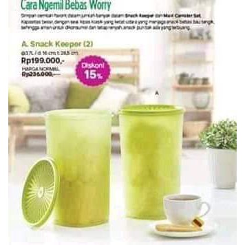 Snack Keeper Hijau Toples Tupperware Promo Bulan April 2020