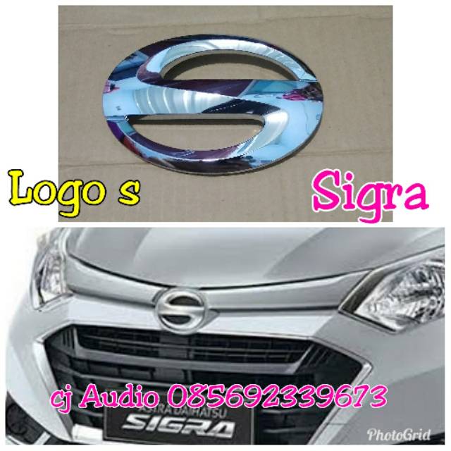 Logo S depan grill Daihatsu Sigra original