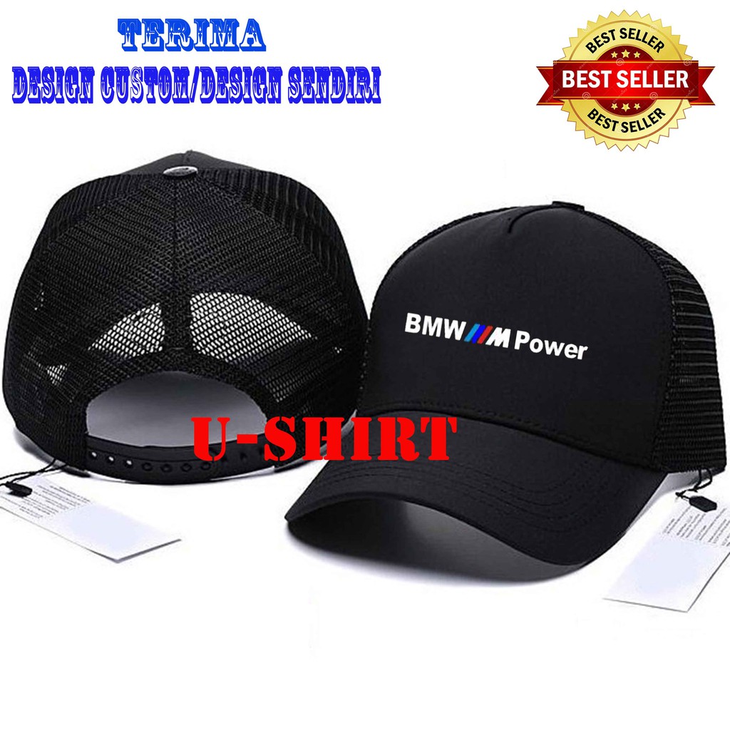 TOPI TRUCKER JARING BMW MPOWER M-POWER MURAH TERBARU PRIA&WANITA DISTRO U-SHIRT