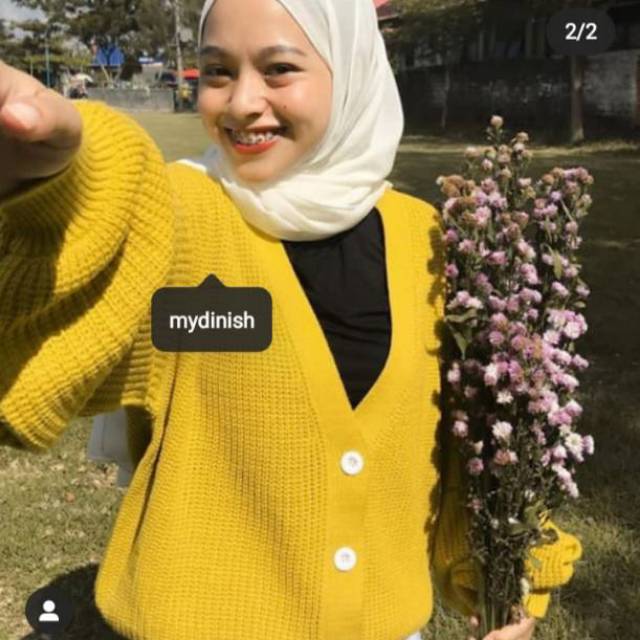 Laily balon Crop - Cardigan Rajut Wanita Premium