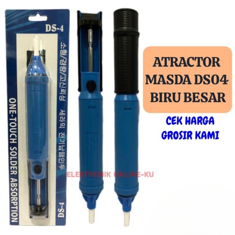 ATRACTOR SEDOTAN TIMAH DESOLDERING PUMP MASDA DS04 BIRU BESAR