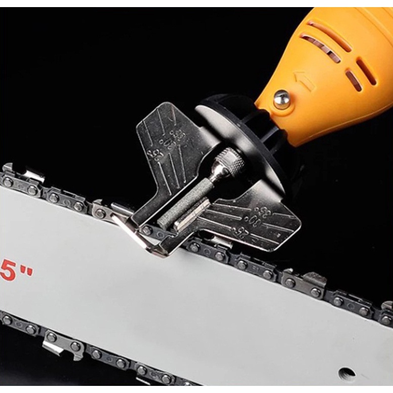 Pengasah Gergaji Alat Asah Mata Gergaji Set Mata Bor Penajam Gergaji Chainsaw Rotary Sharpener Guide Drill Adapter Saw Sharpening Attachment Drilling Set