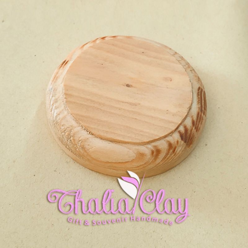 ALAS DISPLAY TATAKAN KAYU STAND BASE BULAT ACTION FIGURE MINIATUR DIORAMA WEDDING RING DIAMETER 6CM
