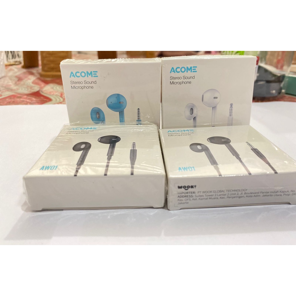 Headset/Earphone Acome Stereo Sound Microphone Semi In Ear Wired Earphone