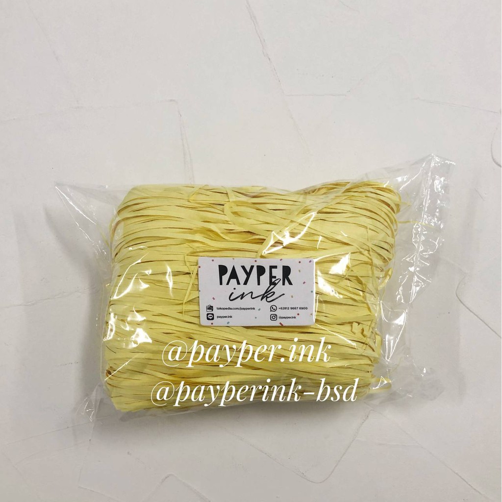 

200 gr Simple Matte Sun Yellow Kuning Shredded Paper Straight cut