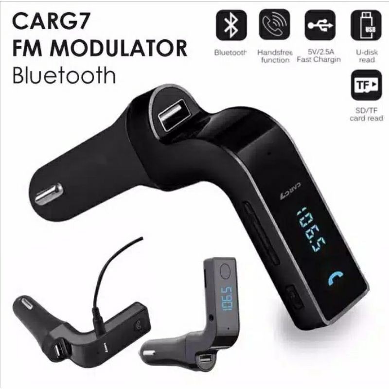 FM TRANSMITTER CAR G7 MODULATOR BLUETOOTH CAR CHARGER AUX MP3 USB Carg7