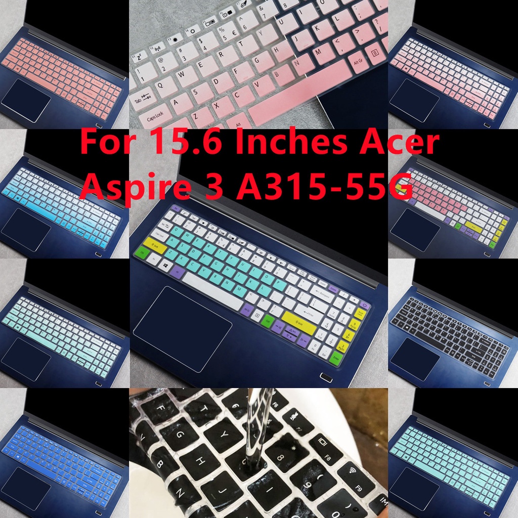 ASPIRE Untuk 15.6 Inci Acer Aspire3 A315-55G A315-23g SF315-41-R7AD/SF315-41-R8W9 Silikon Lembut Penutup Keyboard Laptop Pelindung