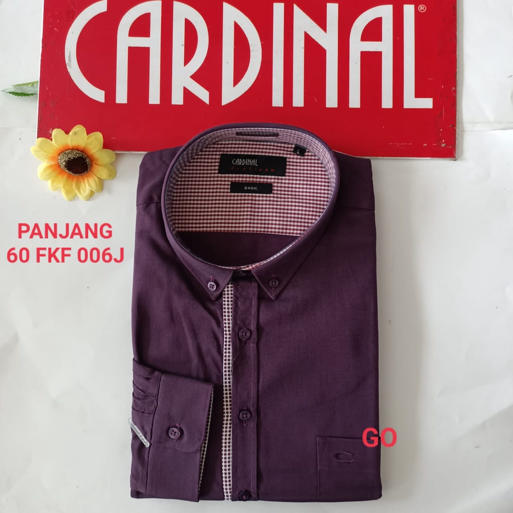 gof M-L F CARDINAL KEMEJA FORMAL PANJANG Polos RegularFit Pakaian Kemeja Kerja Pria Kantor Acara Resmi Pakaian Wisuda Original 3