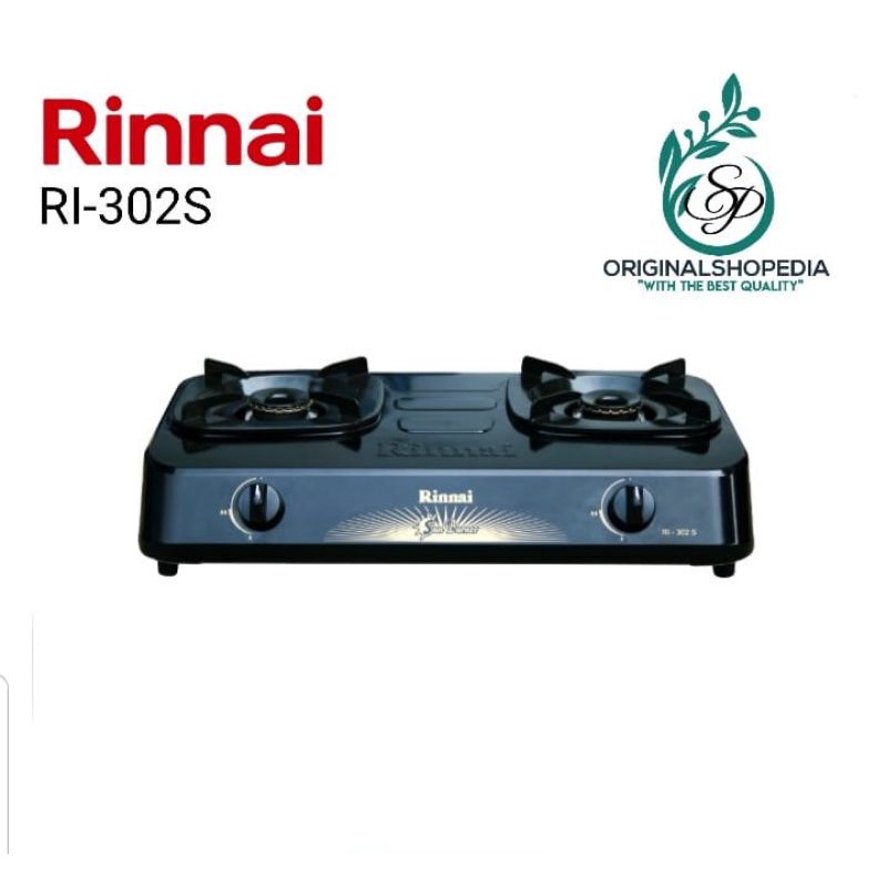 KOMPOR GAS RINNAI 2 TUNGKU RI-302S API MATAHARI KOMPOR 2 SUMBU SNI