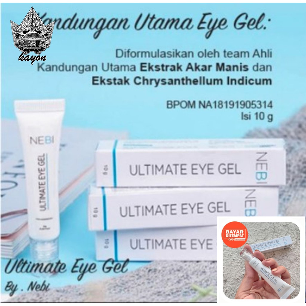 [BISA COD] NEBI Ultimate Eye Gel BY NEBI Original BPOM GRATIS MASKER Wajah