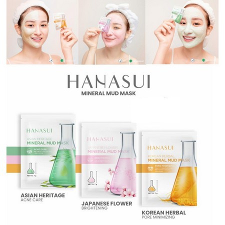 HANASUI SACHET SYB NATURGO BLACK &amp; GOLD / hanasui mineral mud mask STACEY SHEETMASK &amp; JELLY MASK / SYB NATURGO MASK / masker lumpur bpom syb natur90