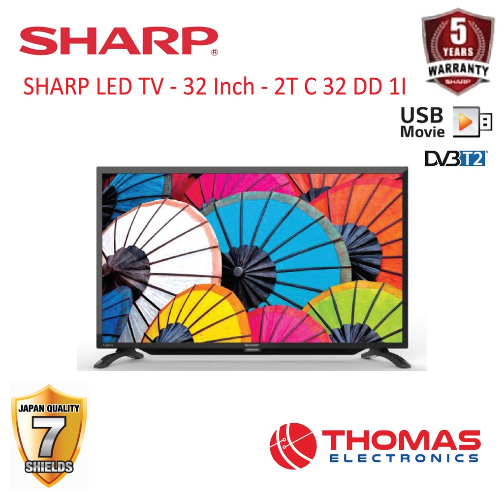 LED TV 32 Inch SHARP 2T C 32 DD 1I USB MOVIE HDMI DIGITAL TV LED SHARP