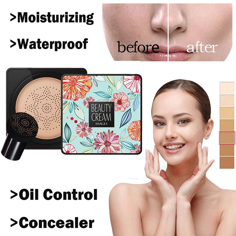 BAYAR DI TEMPAT - Lameila Waterproof Small Mushroom beauty BB CHUSION / Foundation Anti Air Tahan Lama