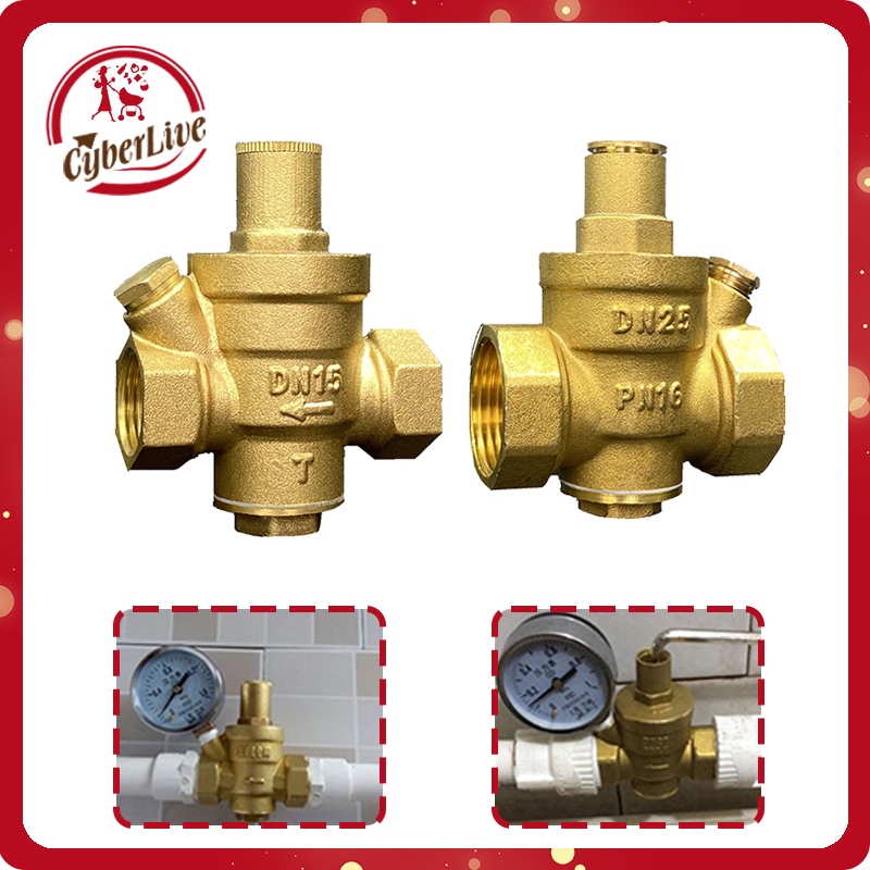 DN15 DN25 Katup Regulator Pengurang Tekanan Air Bahan Kuningan Water Pressure Reducing Valve