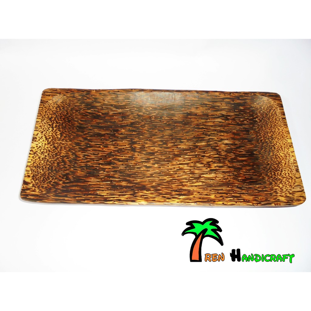 tempat saji persegi panjang kayu aren 30x15cm | Shopee Indonesia