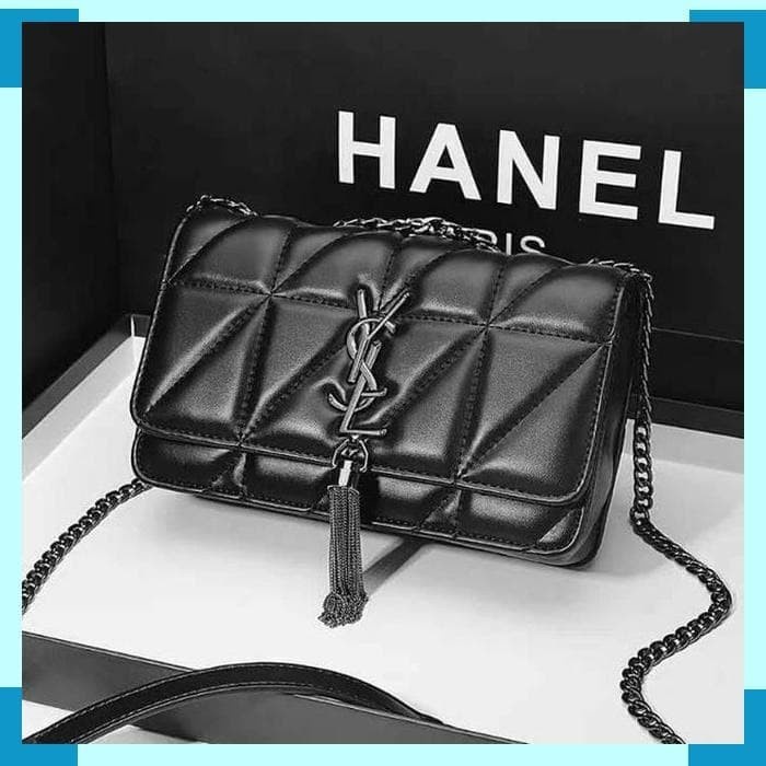 Tas Selempang Wanita Shoulder Bag Terbaru Slingbag Tas Wanita Best Seller Stylish H7W5 Murah Jinjing Kualitas Premium Fashion Cewek Korean Style asli  Yessl ysl Hitam