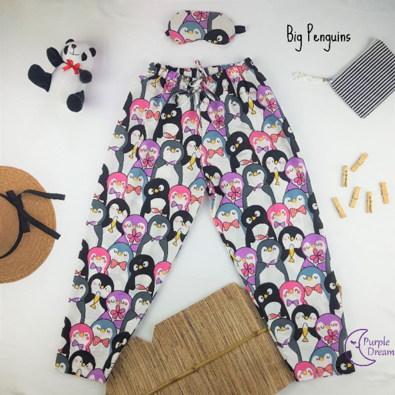 Celana Tidur Panjang Long Pants Home Dress Purple Dream