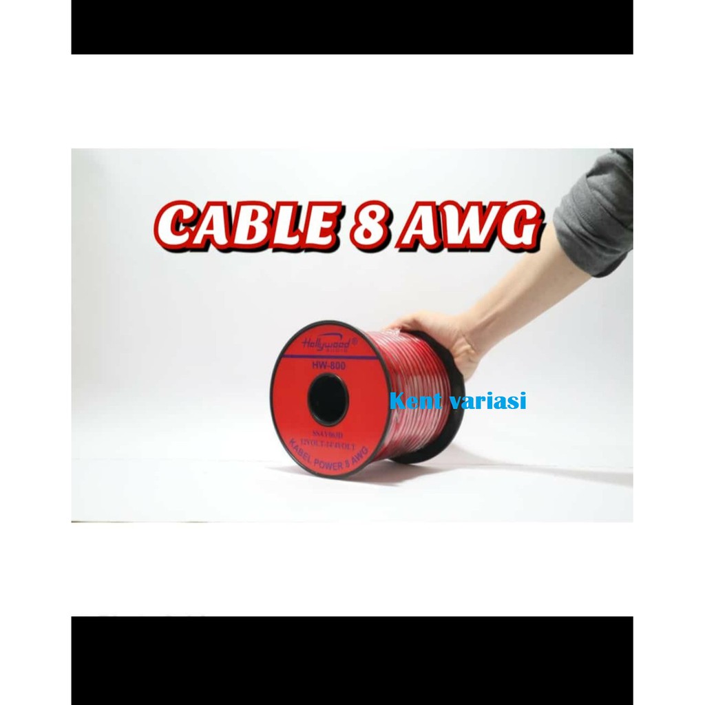 Kabel power mobil hollywood 8 AWG HW-800 1Roll