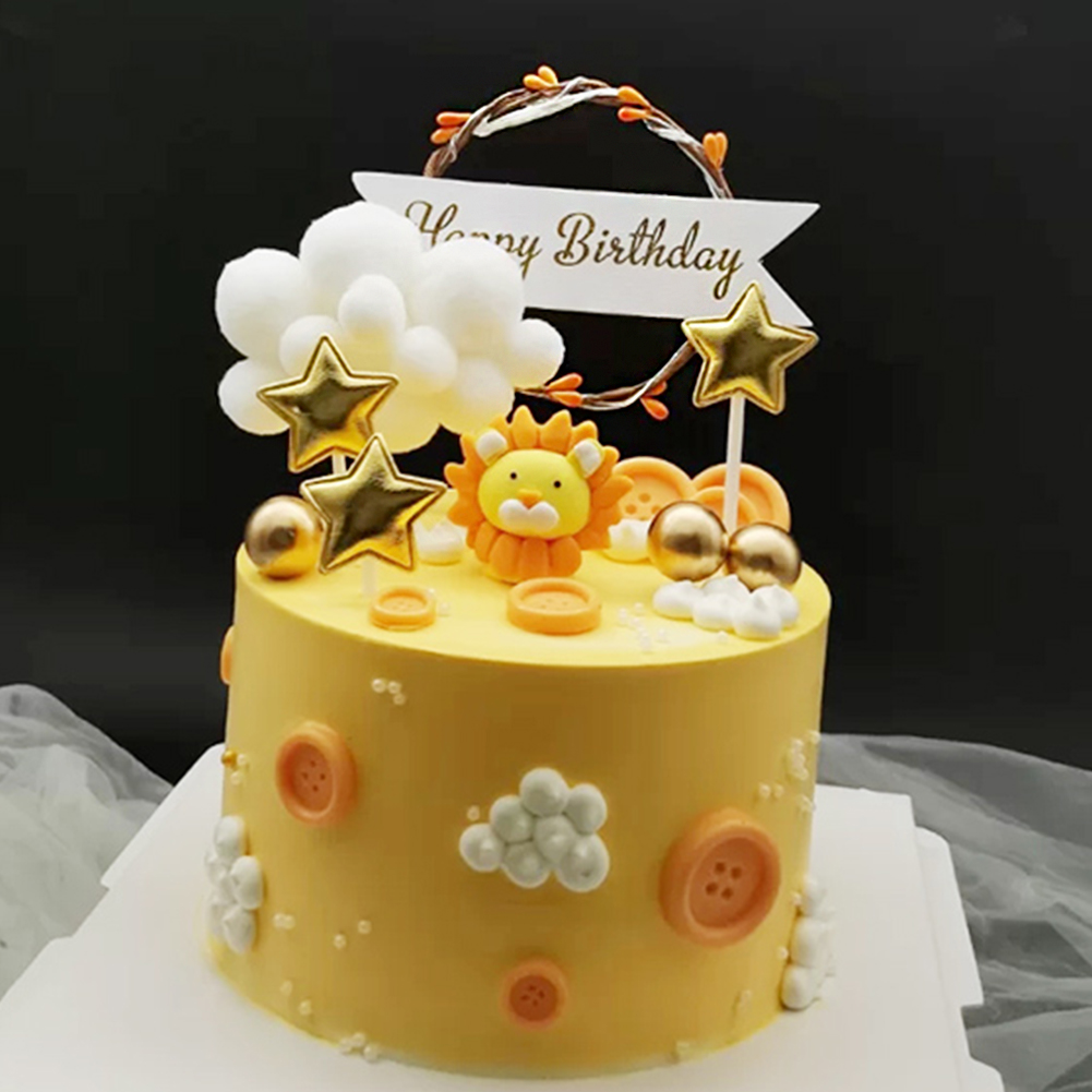 (Tk) Topper Kue Ulang Tahun Desain Tulisan Happy Birthday Dengan Lampu Led