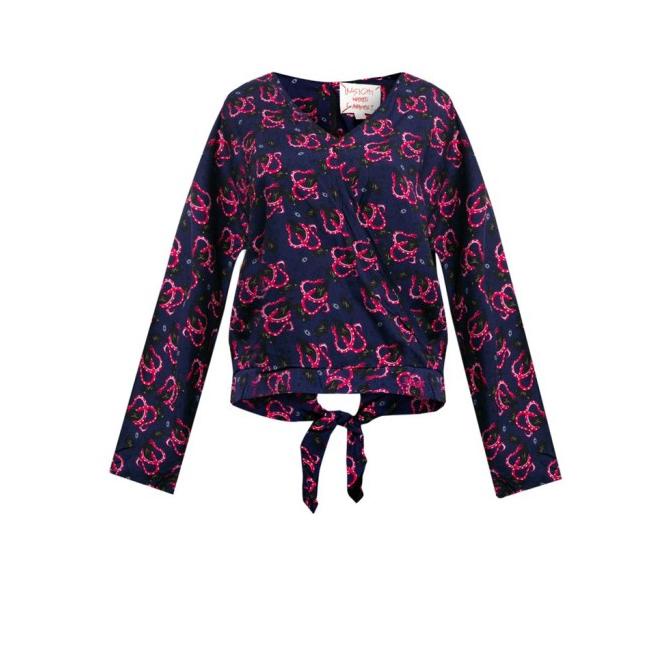 INSIGHT KEMEJA WANITA LENGAN PANJANG NAVY SNAKIN TOP ILS091112-NVY PLA DGF654161E