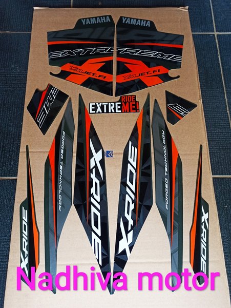 stiker striping lis les polet body xride x ride 2016 abu corak orange